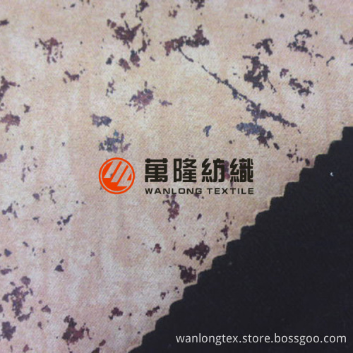 Bronzed Embossed Microfiber Faux Suede Fabric with T/C Backing for Upholstery Sofa